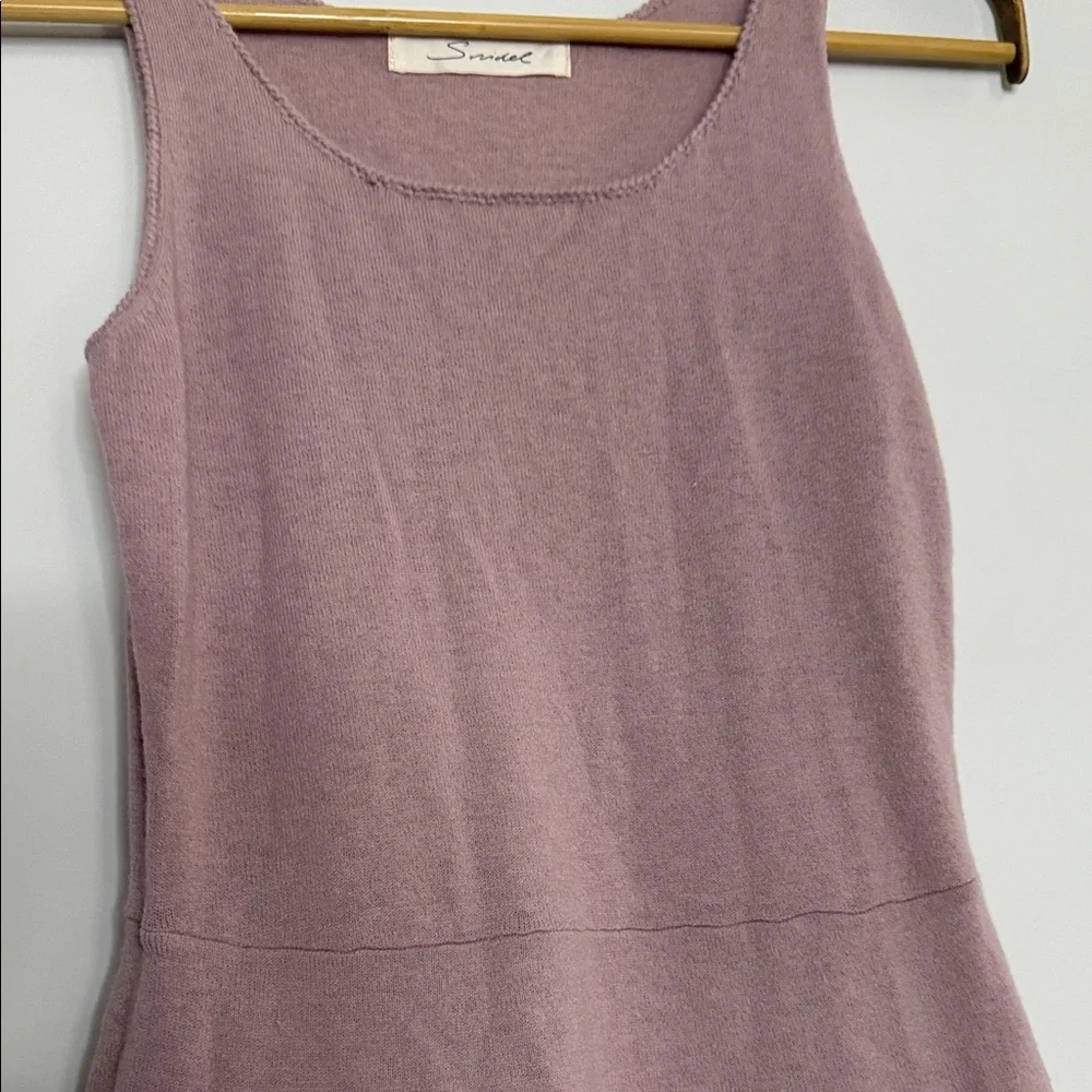 Chic Hazy Pink Wool Mini Dress - Picture 7 of 7